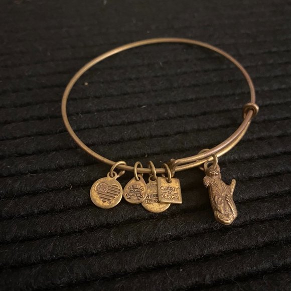 Alex and Ani "Side by Side" Otter Bracelet | Gold - Picture 5 of 7